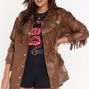 Nasty gal fringe jacket